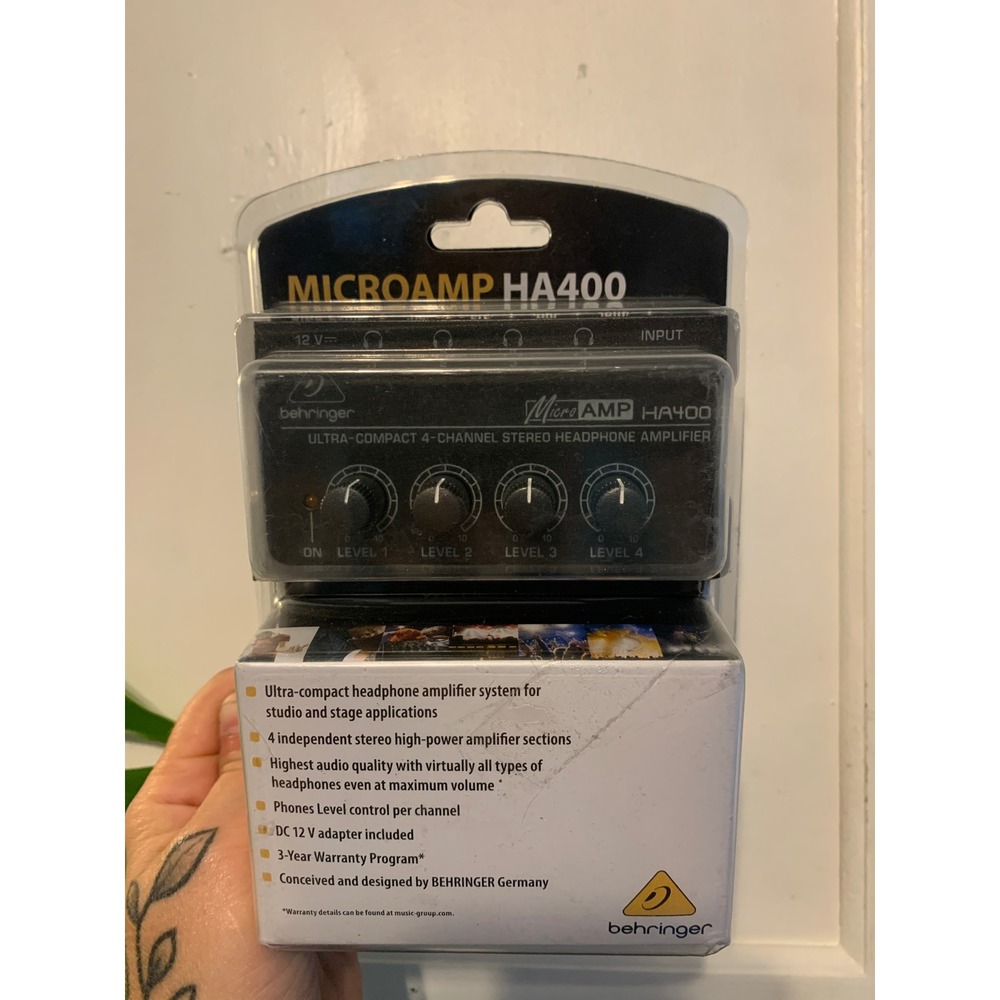 Behringer MicroAMP HA400 ultra-compact 4-channel stereo headphone amplifier